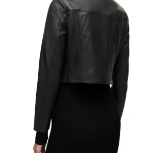 Pelle Pelle Women Cropped Leather Jacket | Pelle Pelle Store view 2