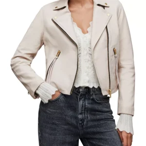 Cropped Leather Biker Jacket | Pelle Pelle Store view 1
