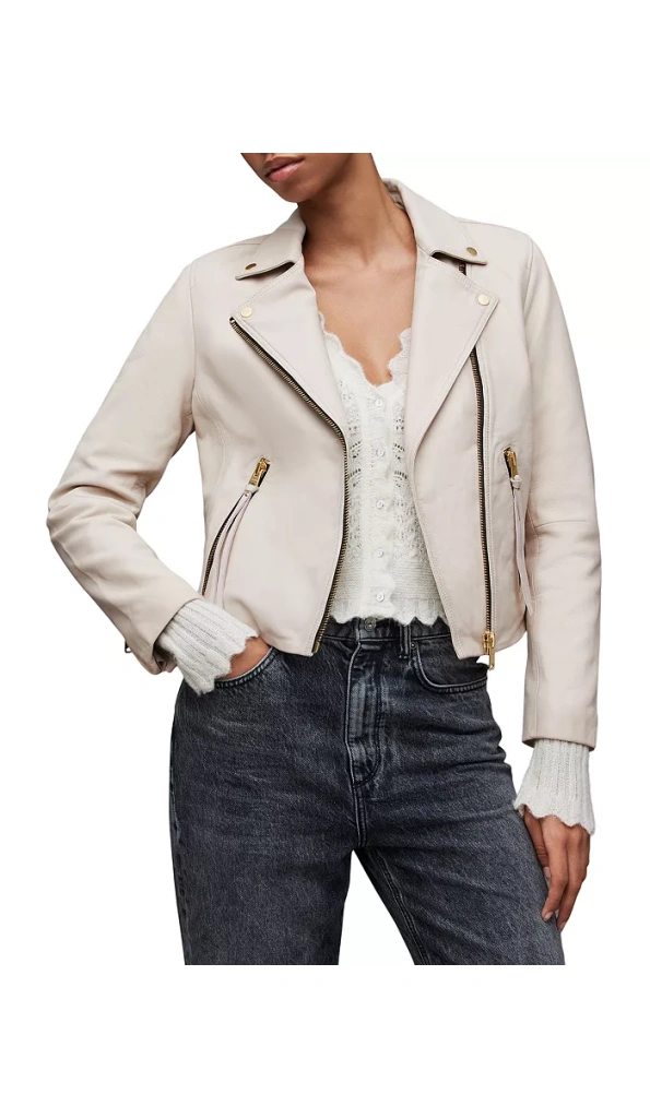 Cropped Leather Biker Jacket | Pelle Pelle Store