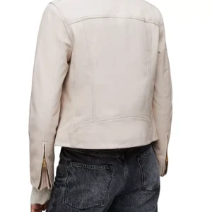 Cropped Leather Biker Jacket | Pelle Pelle Store view 2