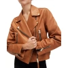 Brown Zipper Cropped Leather Jacket | Pelle Pelle Store