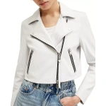 White Cropped Leather Biker Jacket | Pelle Pelle Store,Cropped Leather Biker Jacket, Biker Jacket, Cropped Biker Jacket, White Jacket, White Cropped Jacket,Pelle Pelle