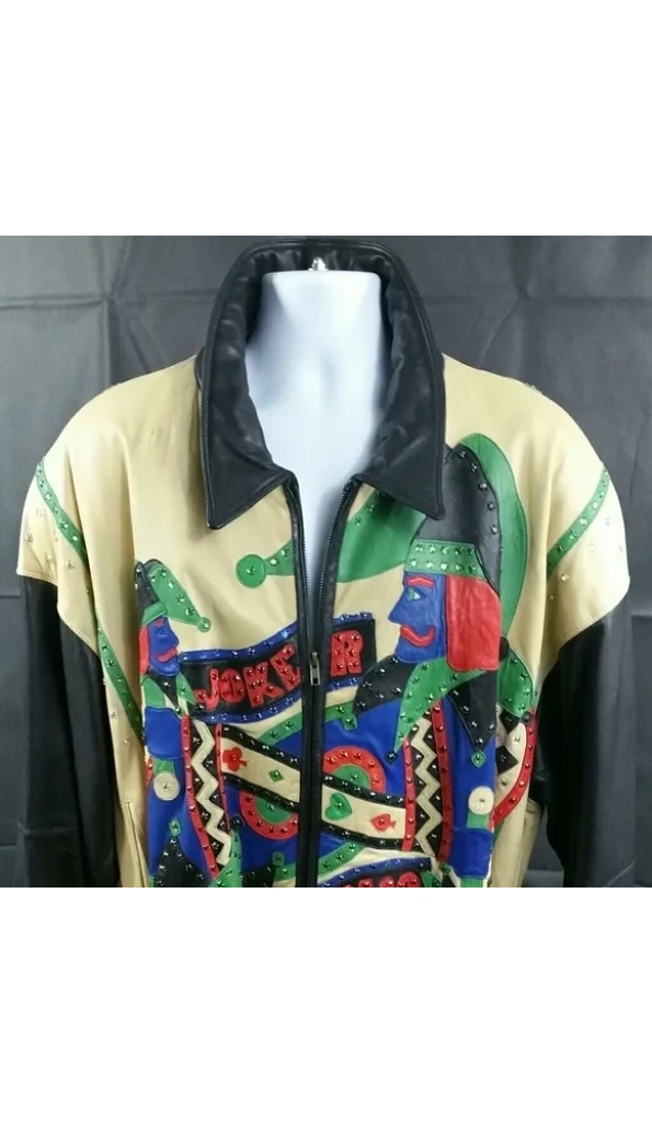 Pelle Pelle King And Joker Leather Jacket | Yellow & Black