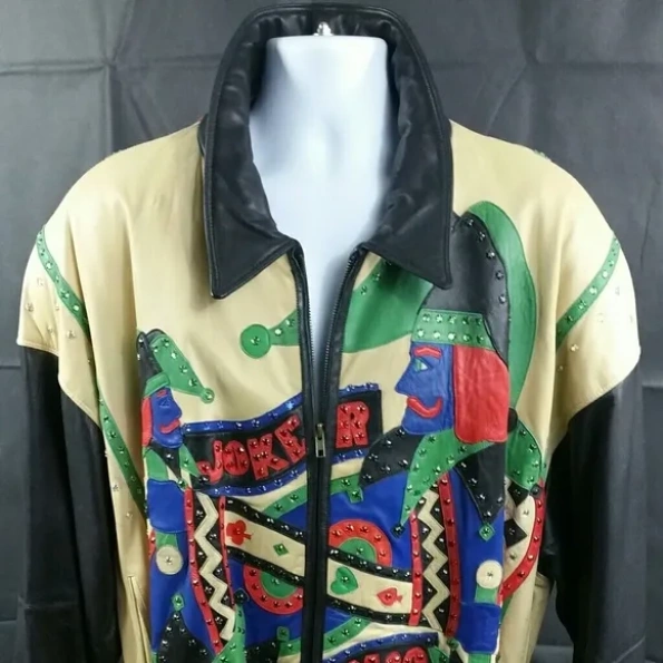 Pelle Pelle King And Joker Leather Jacket | Yellow & Black