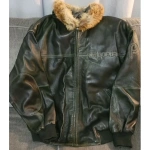 Pelle Pelle Dark Green Fur Hooded Jacket