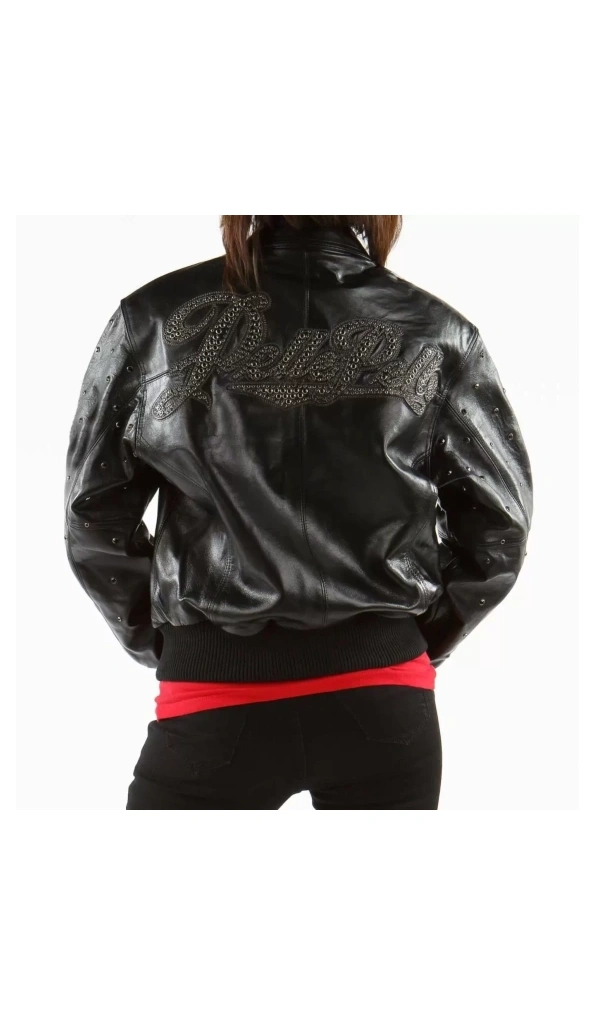 Pelle Pelle Black Studded Leather Jacket | Women Jacket