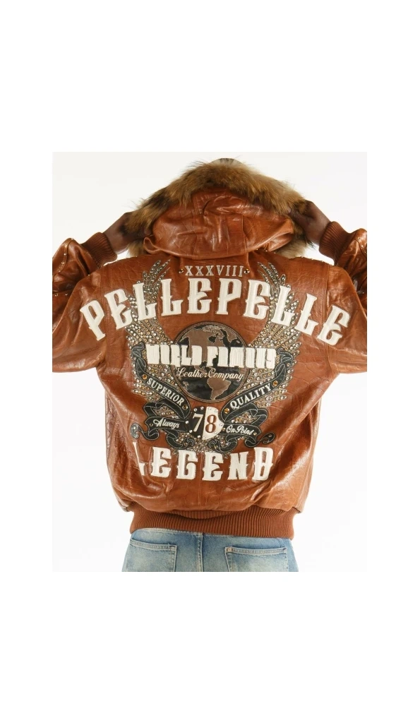 Pelle Pelle Brown Legend Fur Hood Jacket | Men Jacket
