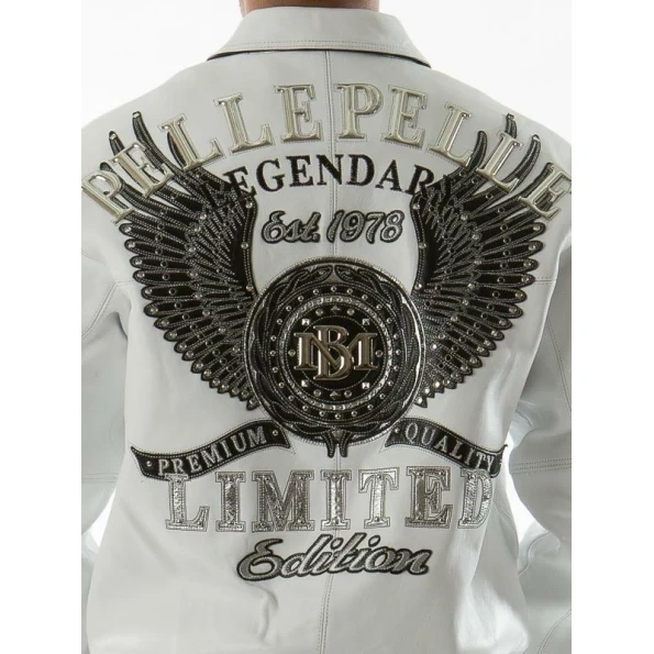 Pelle Pelle White Leather Men Jacket