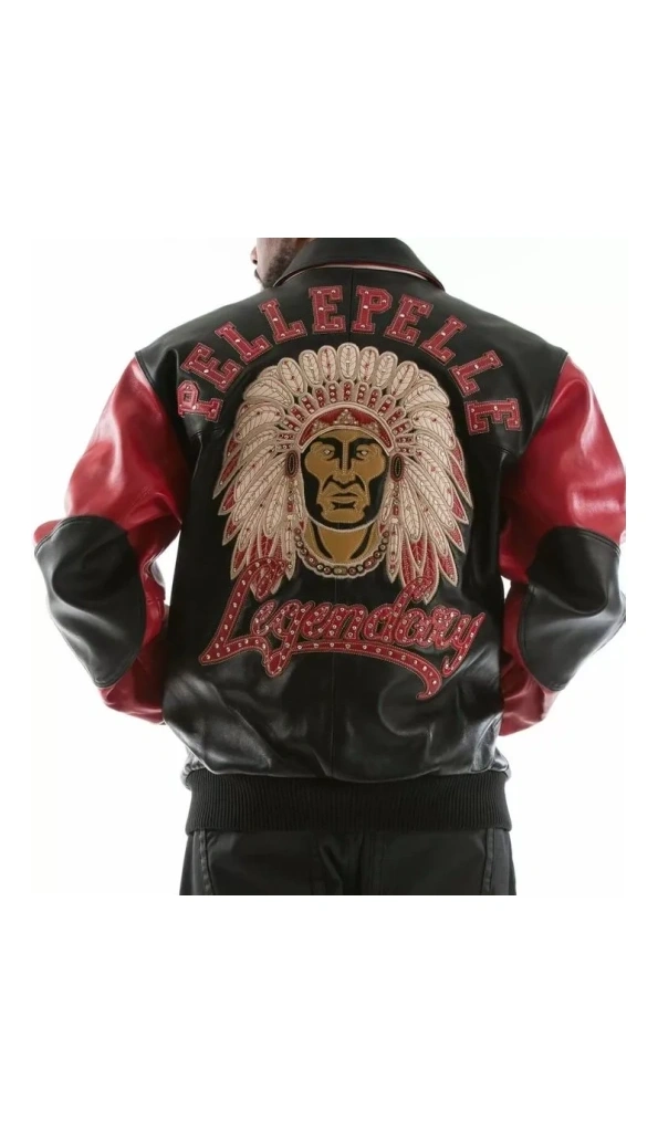 Pelle Pelle Men Legendary Leather Jacket | Black & Red