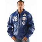 Pelle Pelle Blue MB Croc Leather Jacket