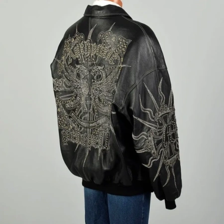 Pelle Pelle Black 1978 Encrusted Jacket