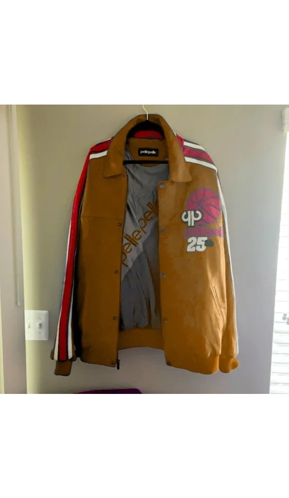 Pelle Pelle Brown Basketball Leather Jacket | Men & Women