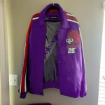 Pelle Pelle Purple Basketball Leather Jacket