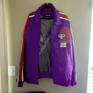 Pelle Pelle Purple Basketball Leather Jacket | Men & Women view 1