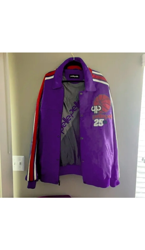 Pelle Pelle Purple Basketball Leather Jacket | Men & Women