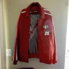 Pelle Pelle Red Basketball Leather Jacket