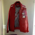 Pelle Pelle Red Basketball Leather Jacket