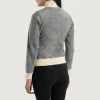 Women's Grey Flight leather jacket | Pelle Pelle Store