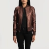 Pelle Pelle Women's Brown Leather Jacket | Bomber Jacket