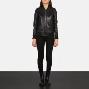 Women's Black Flight Leather Jacket | Pelle Pelle Store