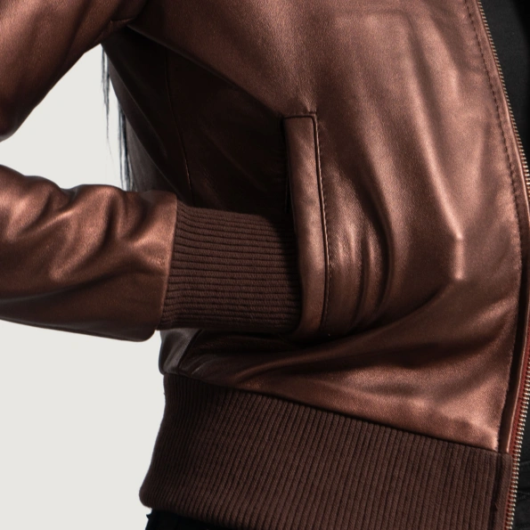 Pelle Pelle Women's Brown Leather Jacket | Bomber Jacket