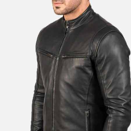 Men Black Biker Leather Jacket | Pelle Pelle Store