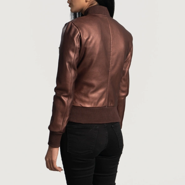 Pelle Pelle Women's Brown Leather Jacket | Bomber Jacket