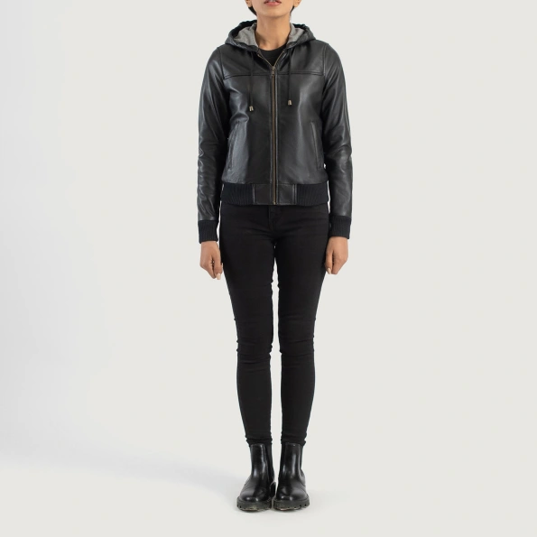 Pelle Pelle Black Hooded Leather Jacket | Bomber Jacket, Pelle Pelle Jacket, Black Hooded Jacket, Hooded Jacket,Black Bomber Jacket, Pelle Pelle