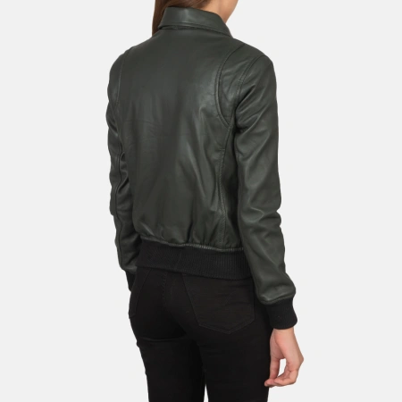 Pelle Pelle Green Flight Leather Jacket | Bomber Jacket