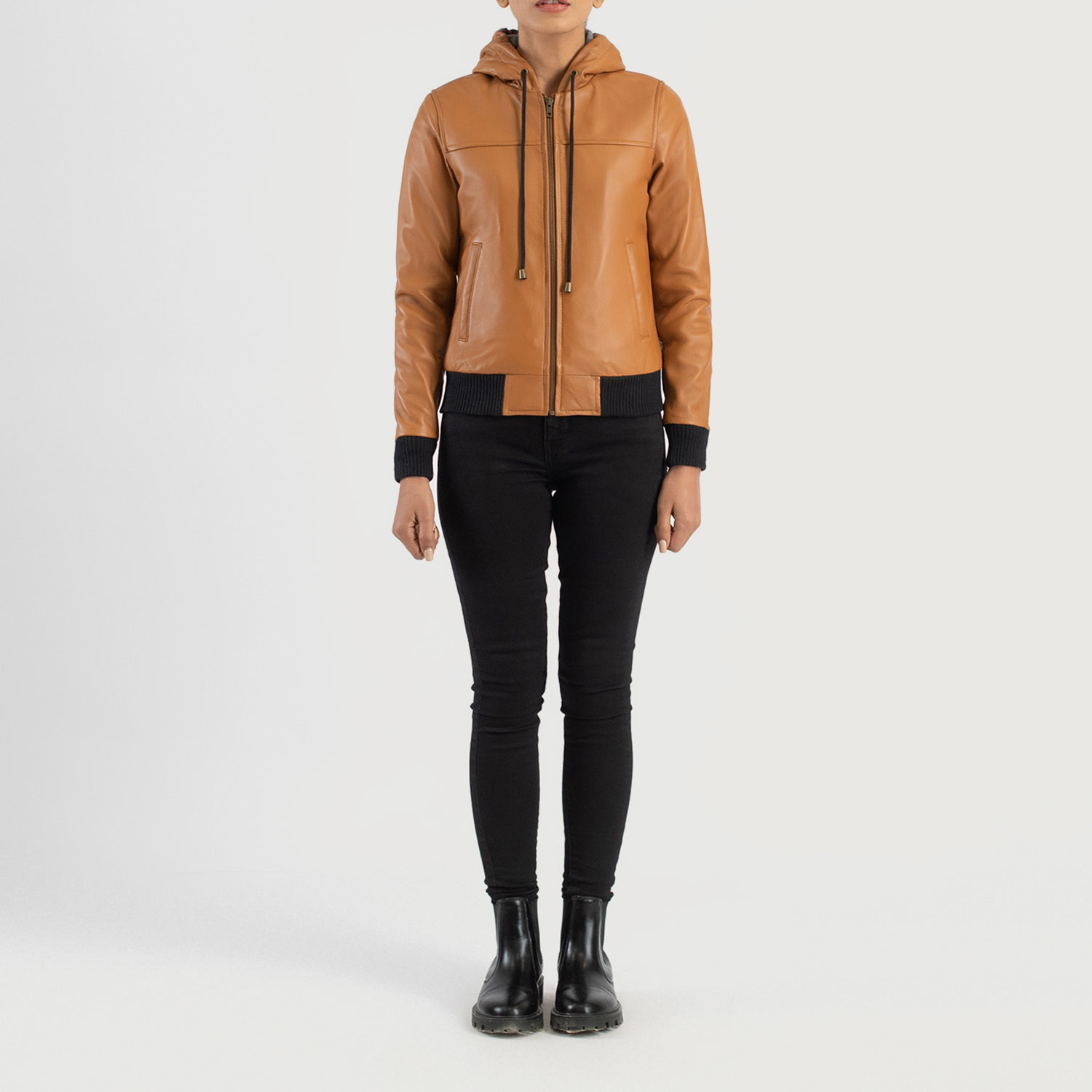 Brown Hooded Flight Leather Jacket | Pelle Pelle Store