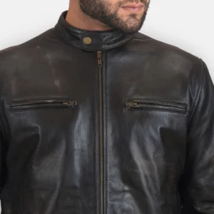 Men Pelle Pelle Black Motorcycle Jacket | Pelle Pelle Store view 3