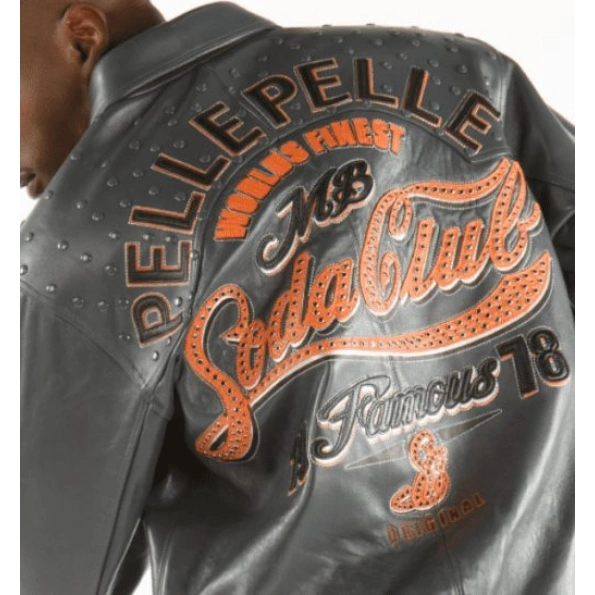 Pelle Pelle Grey Famous Soda Club Jacket