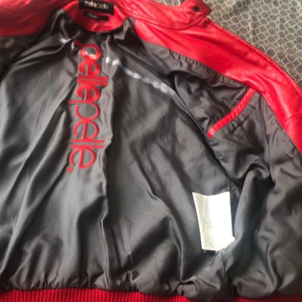 Pelle Pelle Red MB Studded Leather Jacket