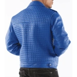 Pelle Pelle Blue Houndstooth Men Jacket