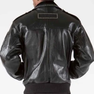 Pelle Pelle Men Biker Studded Leather Jacket | Black Jacket
