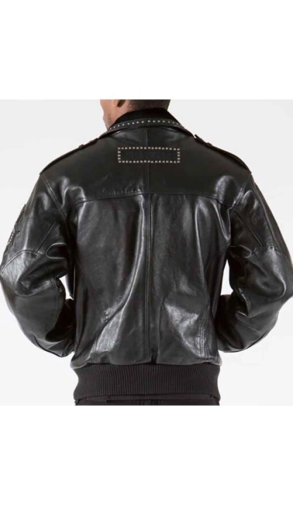 Pelle Pelle Men Biker Studded Leather Jacket | Black Jacket