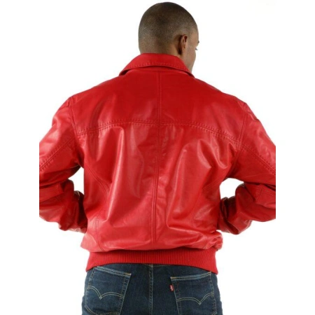 Pelle Pelle Plain Soft Leather Red Jacket