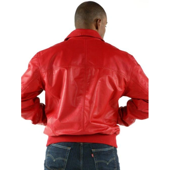 Pelle Pelle Plain Soft Leather Red Jacket