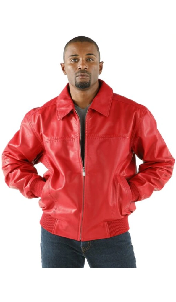 Pelle Pelle Plain Soft Leather Red Jacket | Men Jacket