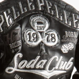 Pelle Pelle High Rollers Croc Leather Jacket | Black Jacket view 3