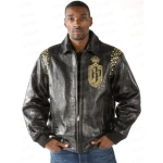 Pelle Pelle Black Croc Leather Jacket