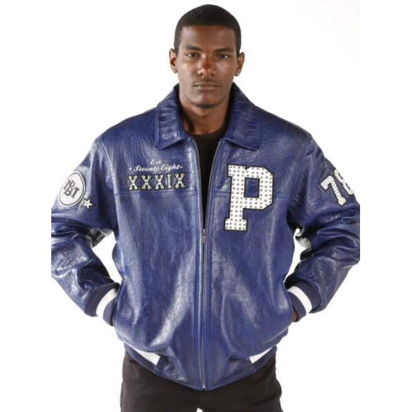 Pelle Pelle Purple MB Leather Varsity Jacket