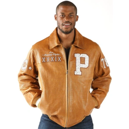 Pelle Pelle Brown MB Leather Varsity Jacket