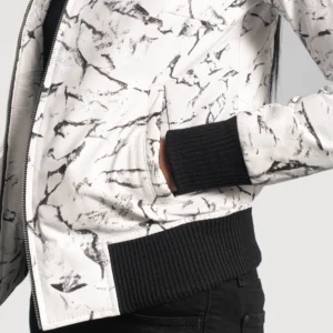 Flight White Leather Bomber Jacket | Pelle Pelle Store view 2