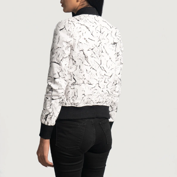 Flight White Leather Bomber Jacket | Pelle Pelle Store