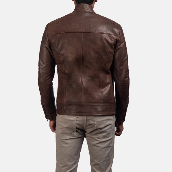 Pelle Pelle Brown Leather Moto Jacket | Pelle Pelle Store