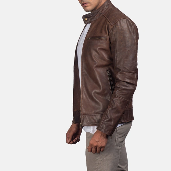 Brown Motorcycle Leather Jacket | Pelle Pelle Store