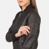 Women's Brown Leather Bomber Jacket | Pelle Pelle Store