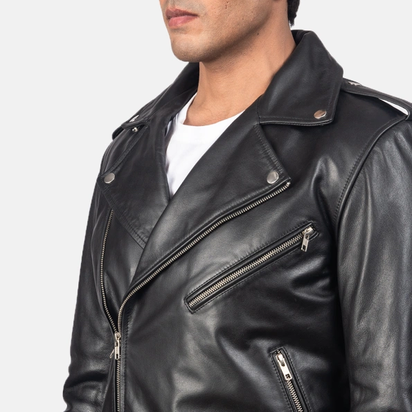 Pelle Pelle Alley Black Motorcycle Leather Jacket | Biker Jacket