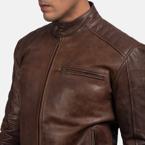 Brown Motorcycle Leather Jacket | Pelle Pelle Store